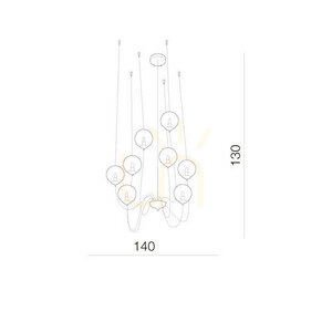 Lampa Wisząca Azzardo CONFLUX 8 Czarny small 2