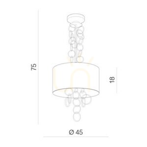 Lampa Wisząca Azzardo KATE Czarny small 2