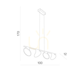 Lampa Wisząca Azzardo CLAMOR Czarny small 2