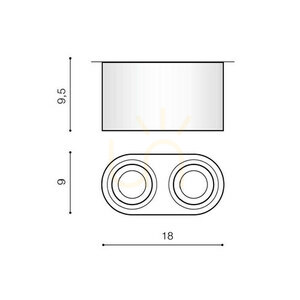 Downlight Azzardo BRANT 2 IP44 Biały small 2