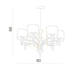 Lampa Wisząca Azzardo IMPRESS 7 WISZACA Brązowy small 2