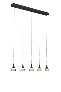 Lampa Wisząca Azzardo DALMATIA 5 Czarny small 0