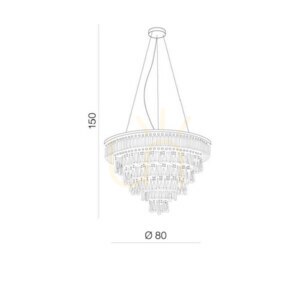 Lampa Wisząca Azzardo KALABRIA XL PENDANT Chrom small 2