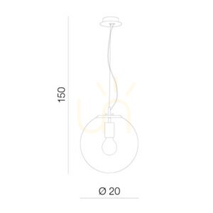 Lampa Wisząca Azzardo IRIS 20 Chrom small 2