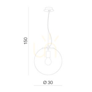 Lampa Wisząca Azzardo IRIS 30 Chrom small 2