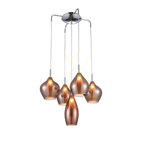 Sprawdź Lampa Wisząca Azzardo AMBER MILANO 5 CO Miedziany