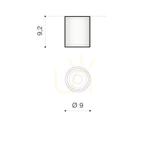 Downlight Azzardo JOE TUBE BGR Szary small 2