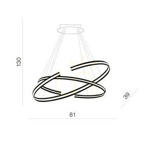 Lampa Wisząca Azzardo ALESSIA Czarny small 2