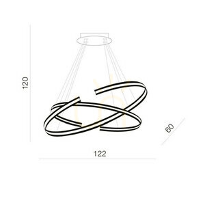 Lampa Wisząca Azzardo ALESSIA XL Czarny small 1