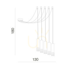 Lampa Wisząca Azzardo LOCUS L 5 Biały small 2