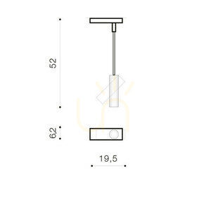 Downlight Azzardo LENS SQUARE Czarny small 2