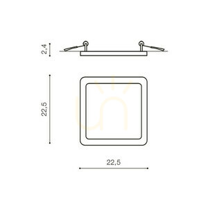 Downlight Azzardo SLIM 22 SQUARE 3000K IP44 Biały small 2