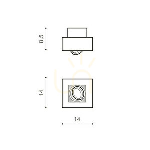 Downlight Azzardo NIKEA 1 GU10 Biały small 2