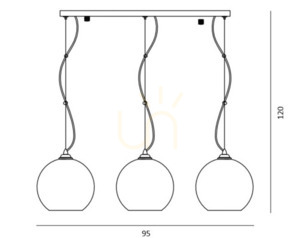 Lampa Wisząca Azzardo SILVER BALL 3 LINE Chrom small 2