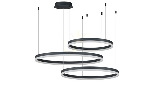 Sprawdź Lampa Wisząca Azzardo HALO 80+60+40 CCT DIMM + Pilot Czarny