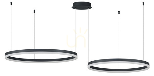 Sprawdź Lampa Wisząca Azzardo HALO 80+60 CCT DIMM + Pilot Czarny