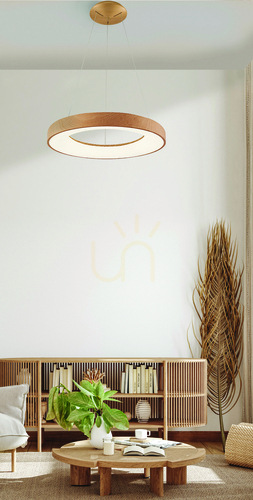 Sprawdź Lampa Wisząca Azzardo SANTANA 60 CCT + Pilot Drewno