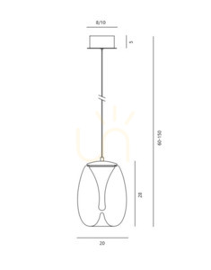 Lampa Wisząca Azzardo PAMELA 20 Chrom small 2