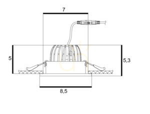 Downlight Azzardo CLEAN S IP44 7W CCT SWITCH Czarny small 1