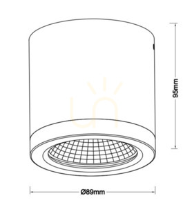 Downlight Azzardo CONYON IP54 15W CCT SWITCH Biały small 1