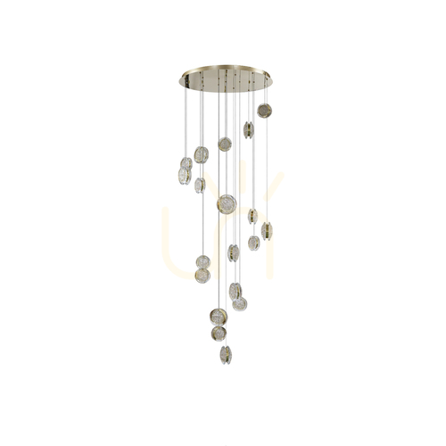 Sprawdź Lampa Wisząca Azzardo EUFORIA ROUND 19 3-STEP DIMM Złoty