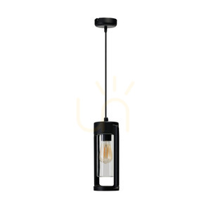 Lampa Wisząca Azzardo LANTERN E27 IP54 Czarny small 0