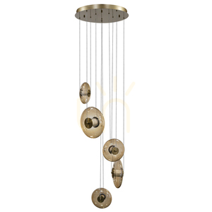 Lampa Wisząca Azzardo ANDORA 5 3-STEP DIMM Bursztynowy small 0