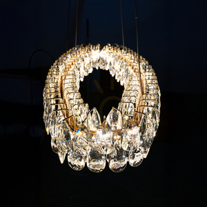 Lampa Wisząca Azzardo BARLETTA 120 OVAL 3-STEP DIMM Złoty small 1