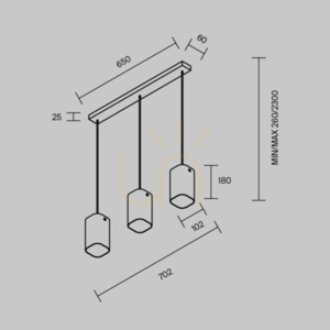 Lampa wisząca Maytoni Maris MOD499PL-03B, czarna, 3×E14 small 7