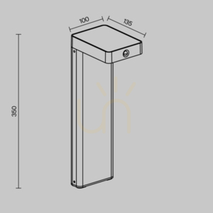 Lampa solarna NORDIS O140FL-L2BK1 IP65 Maytoni small 7