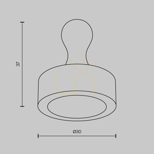 Uchwyt magnetyczny Maytoni Holity CA050-GMH-B czarny small 5