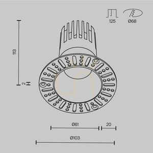 Oprawa wpuszczana DIP DL122-15W-3K-TRS-B Maytoni small 7