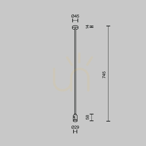 Długi uchwyt sufitowy z zasilaniem Maytoni Flarity TRA159C-B1-B czarny 700 mm small 4