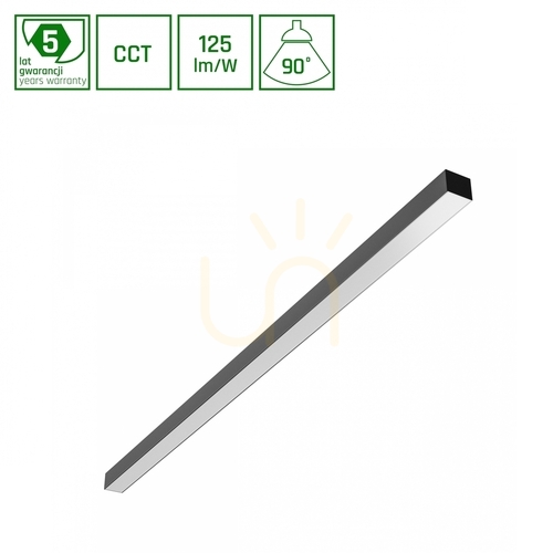 Sprawdź Belka Oświetleniowa ALLDAY BASIC 40W 3 CCT 230V 90st IP20 1203x42x37mm Czarny Pr Ugr<19 5 Lat Gw.