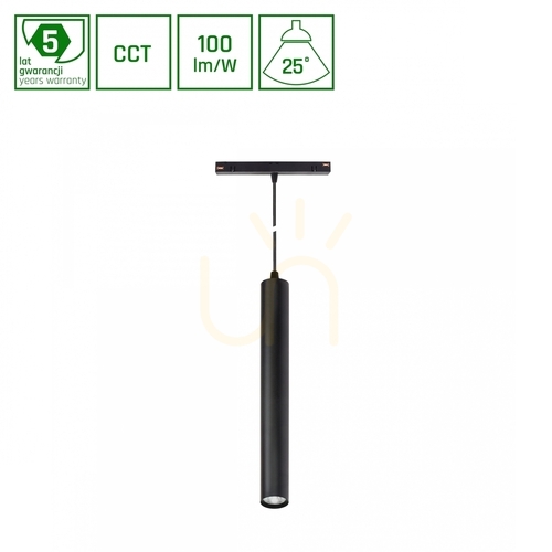 Sprawdź Lampa Wisząca do Szynoprzewodów System Shift CCT Hangit Oprawa Zwis 40 X297 (900mm Kabel) 12W 25 St Czarny Switch 5 Lat Gw.