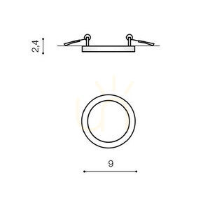 Downlight Azzardo SLIM 9 ROUND 4000K IP44 Biały small 2