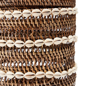Kosz do przechowywania Bazar Bizar The Shell z rattanu naturalny brąz 21 × 21 × 32 cm small 7