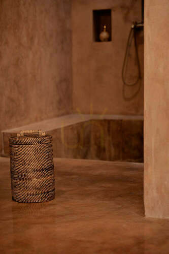 Sprawdź Kosz wiklinowy wysoki naturalny brąz 20x20x33 cm Baskets