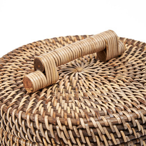 Kosz wiklinowy wysoki naturalny brąz 20x20x33 cm Baskets small 5