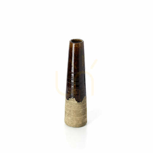 Sprawdź Wazon stożkowy Amber betonowy brązowy M 49 cm