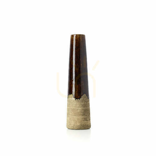 Sprawdź Wazon stożkowy Amber betonowy brązowy M 49 cm