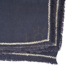 Obrus lniany The Tuscany Black Natural - 150 x 300 cm small 2