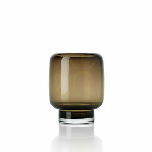 Sprawdź Wazon szklany Smoky Cube brązowy S