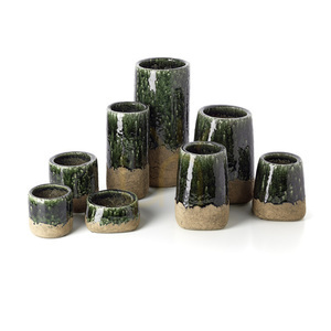 Doniczka stożkowa Moss Concrete Green L 21x21x29 cm Planters small 6