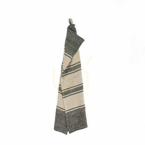 Sprawdź Ściereczka kuchenna lniana The Linen Smudge Natural Black 50x70
