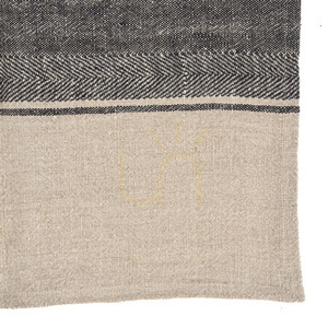 Ścierka kuchenna lniana Moody Natural Black 50x70 cm small 2