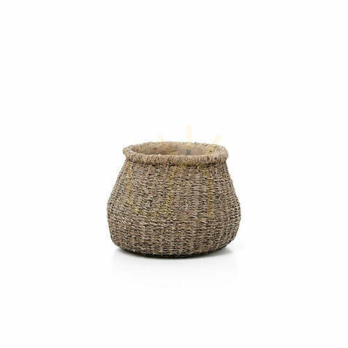 Sprawdź Doniczka Planter Faux-Puff Brown S