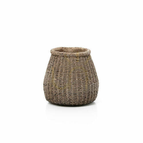 Sprawdź Doniczka Handmade Faux-Puff Brązowa M Planters
