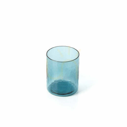 Sprawdź Szklanka wysoka młotkowana niebieska Azure 10 cm