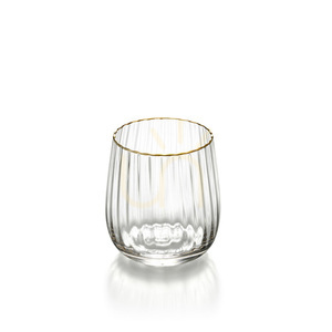 Szklanka ze złotym rantem 10 cm natural gold small 2